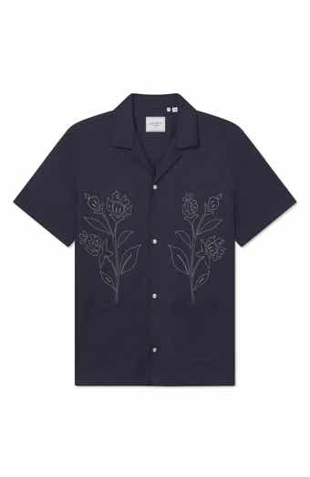 Les Deux Kingsley Embroidered Camp Shirt