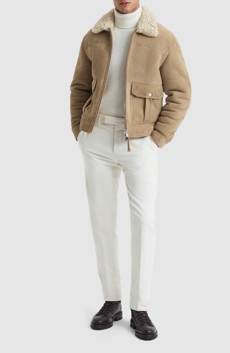 Reiss Roseberry Genuine Shearling & Suede Jacket, Alternate, color, 