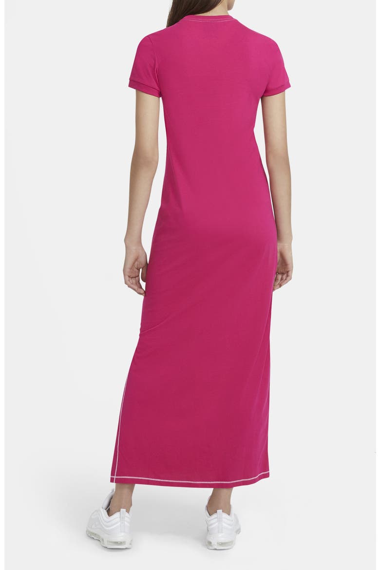 Sportswear Icon Clash Maxi Dress, Alternate, color, FIREBERRY/ WHITE