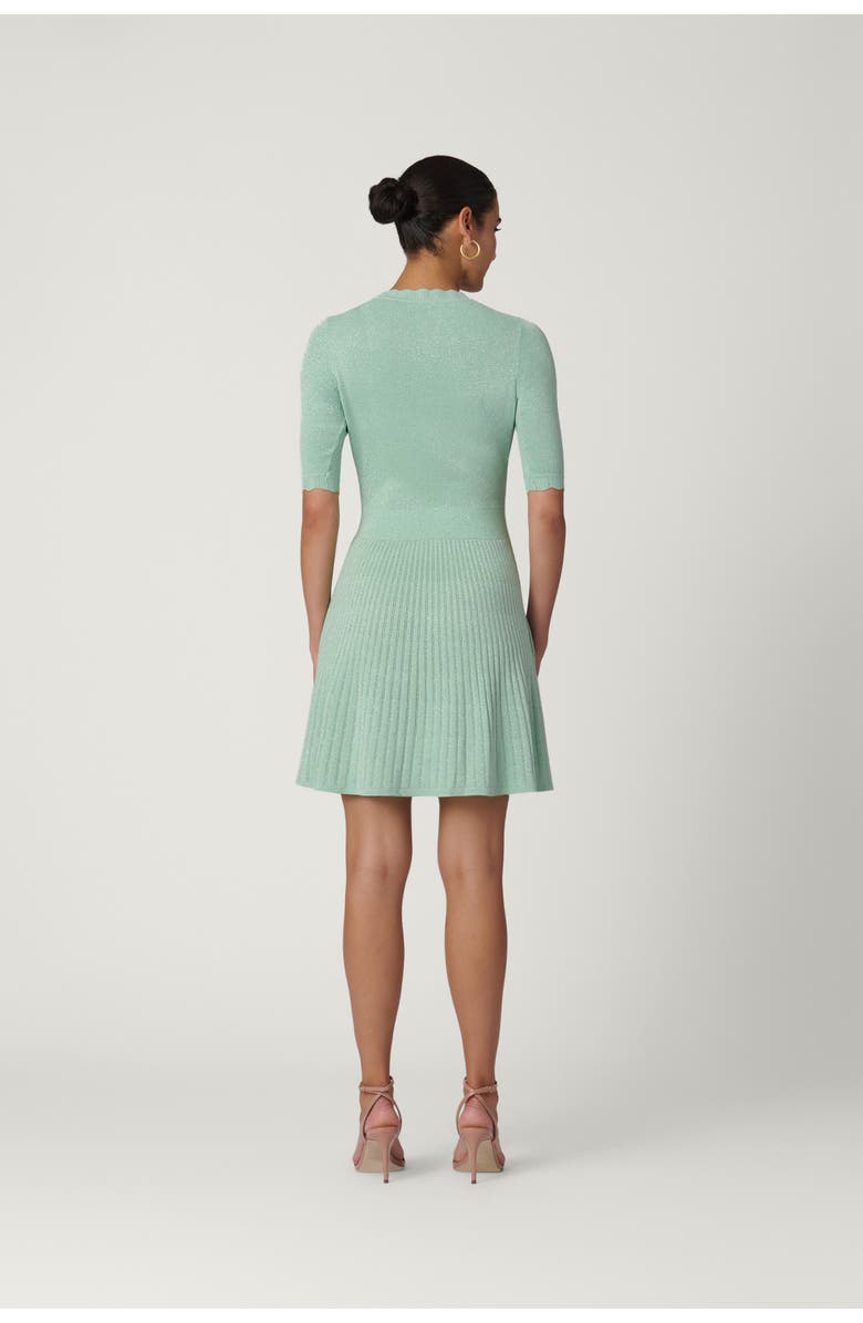 Shoshanna Fine Gauge Shimmer Knit Warren Dress, Alternate, color, Soft Mint