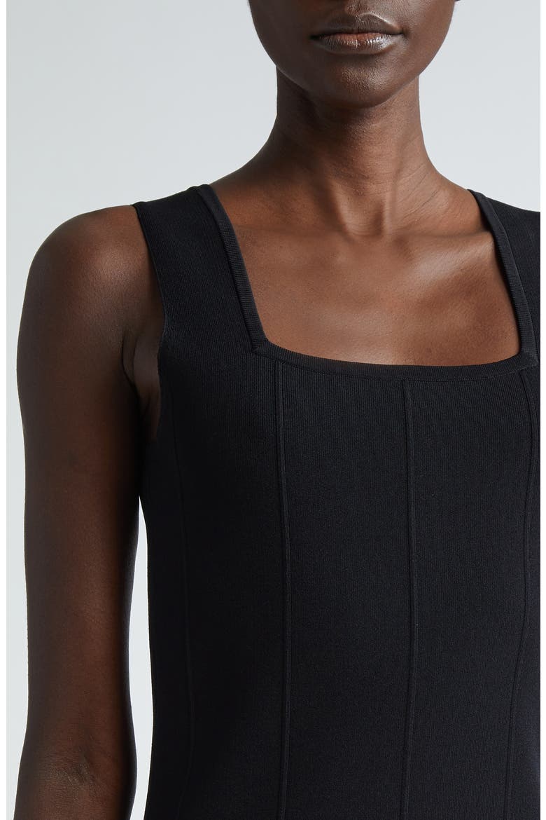 Cutout Fringe Hem Sweater Dress, Alternate, color, BLACK