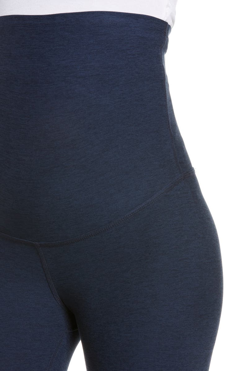 Beyond Yoga Empire Waist Maternity Leggings, Alternate, color, Nocturnal Navy