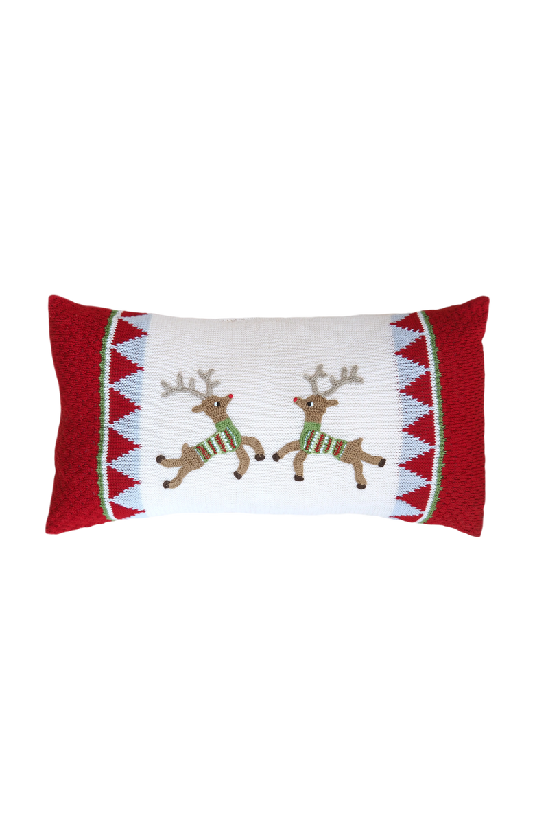 Melange Collection Reindeer Duo Lumbar Pillow, Main, color,