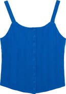 Truce Kids' Snap Front Crop Cotton Camisole