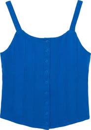 Truce Kids' Snap Front Crop Cotton Camisole