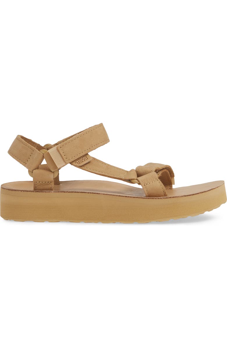 Teva Midform Universal Leather Sandal, Alternate, color, Desert Sand Leather