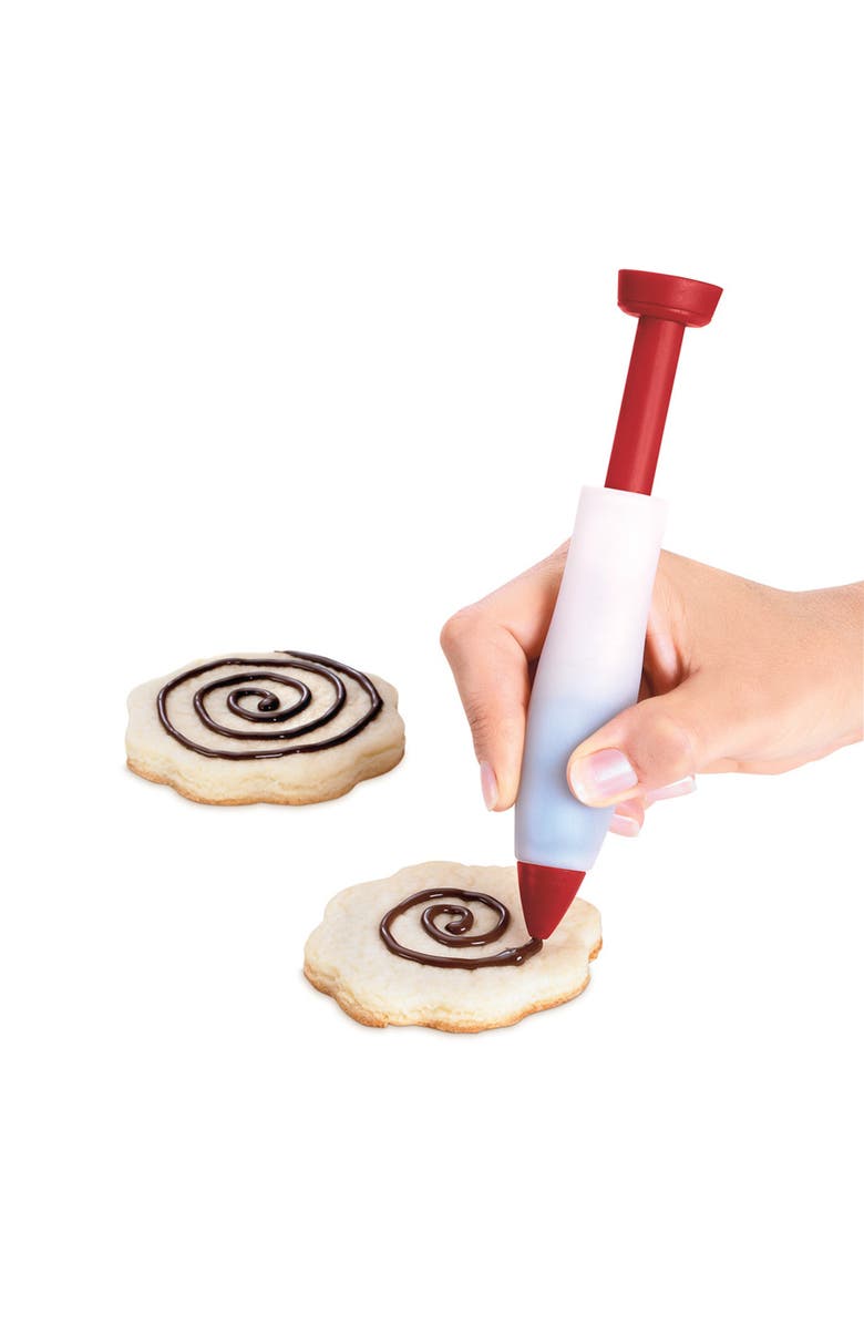 CUISIPRO Cookie And Cupcake Decorating Pen Baking Deco Food Frosting Pen, Alternate, color, Red