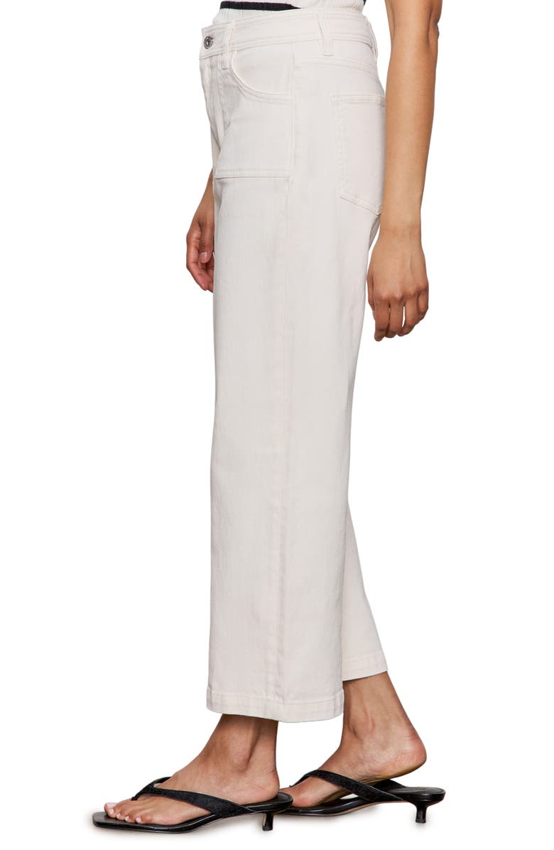 Sanctuary League Stretch Cotton Crop Utility Pants, Alternate, color, Light Oat