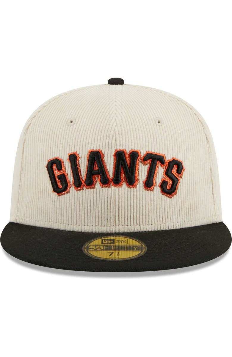 New Era Men's New Era White San Francisco Giants Corduroy Classic 59FIFTY Fitted Hat, Alternate, color,