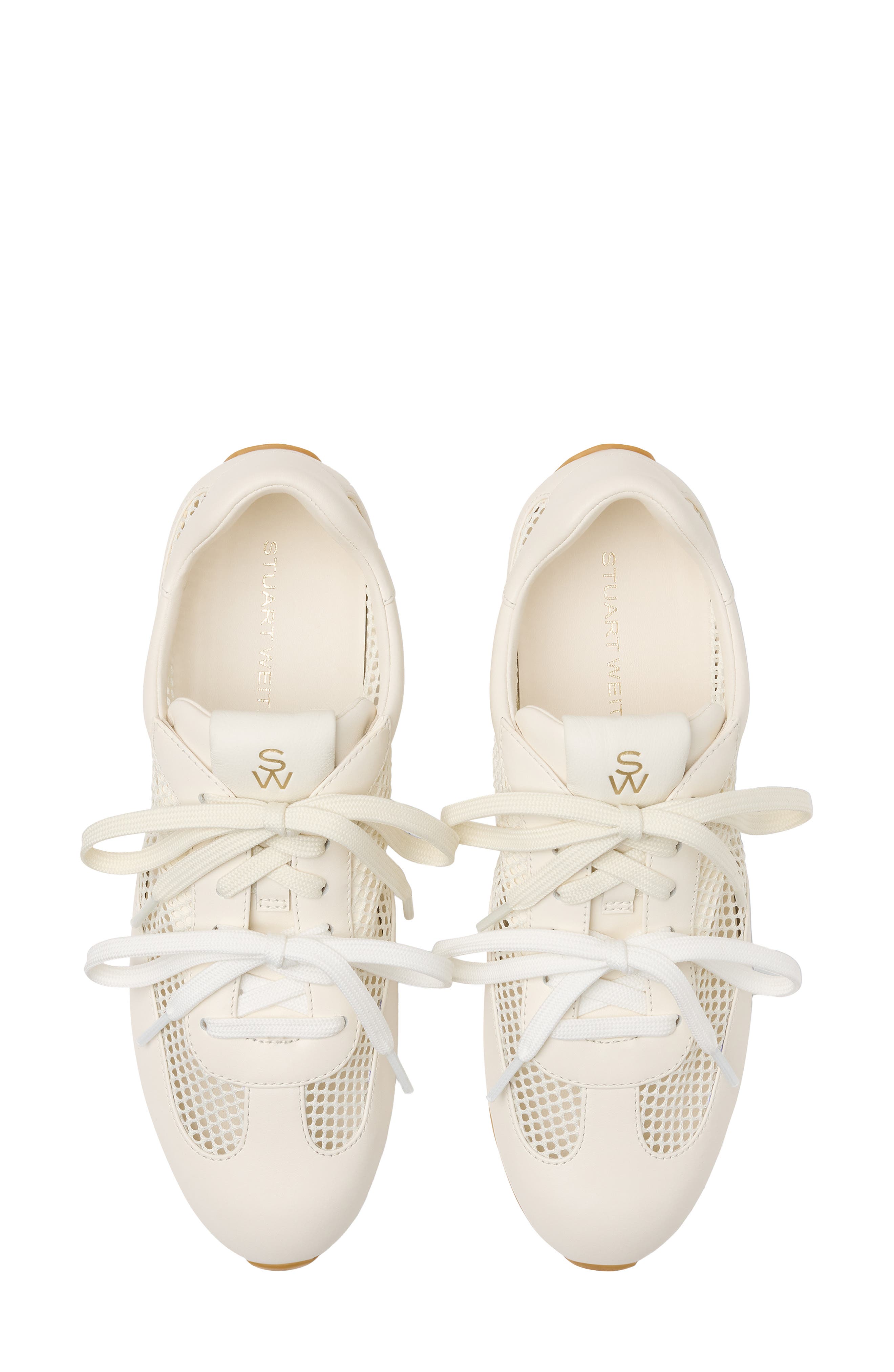 Stuart Weitzman Bond Sneaker, Alternate, color, Cream.