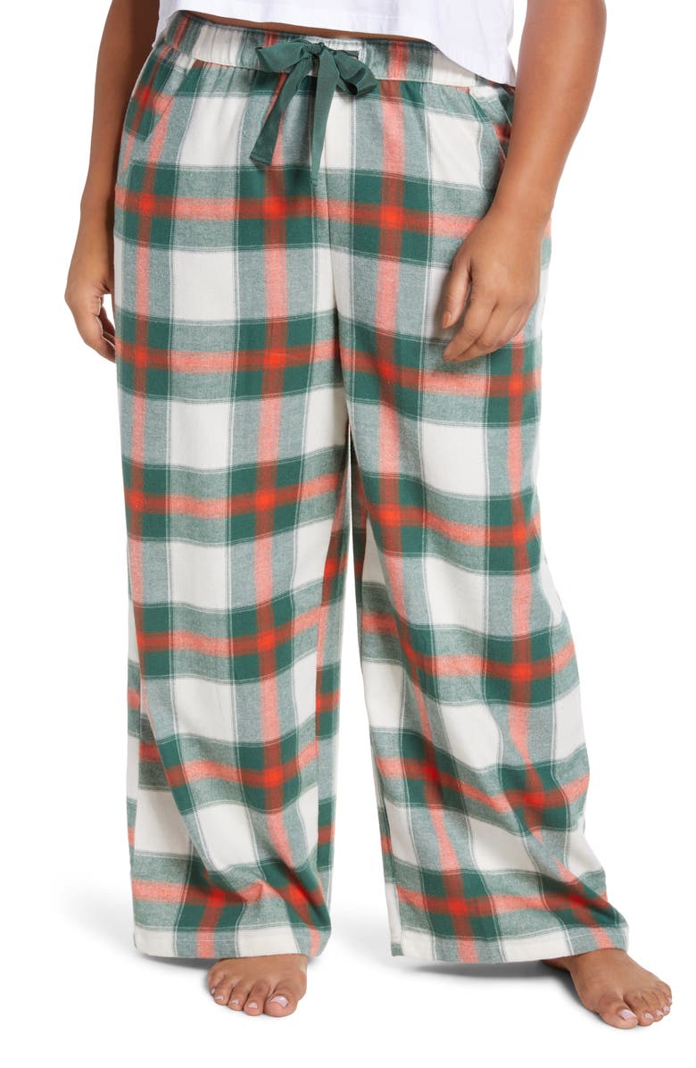 BP. Flannel Tie Waist Pants, Main, color,