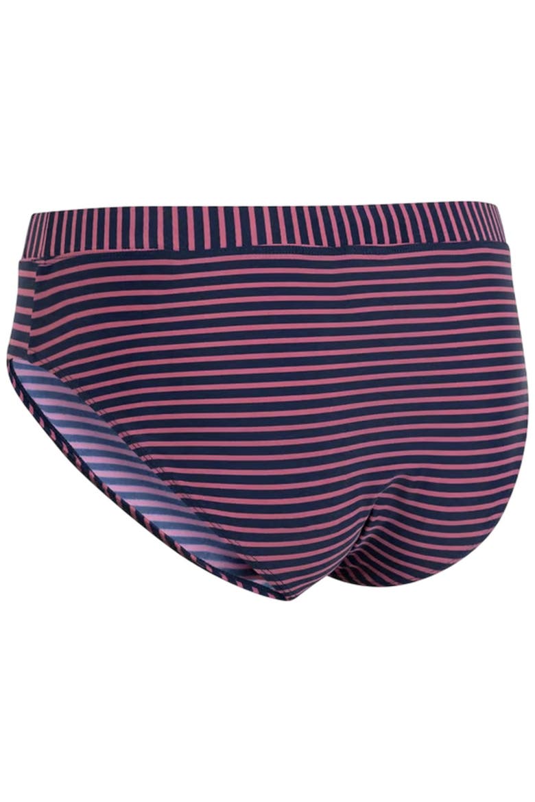 Striped Bikini Bottoms, Alternate, color, Rose