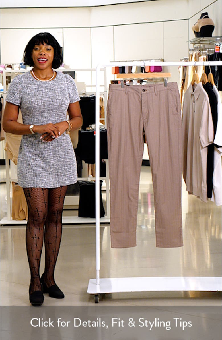 Flat Front Stretch Cotton Herringbone Chinos, sales video thumbnail