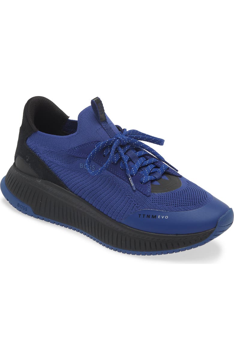 BOSS TTNM Evo Knit Sneaker, Main, color, Open Blue