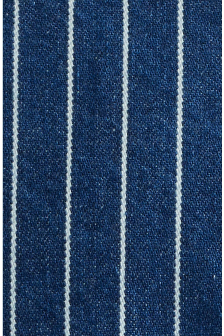 Pinstripe Organic Cotton Denim Utility Jacket, Alternate, color, INDIGO