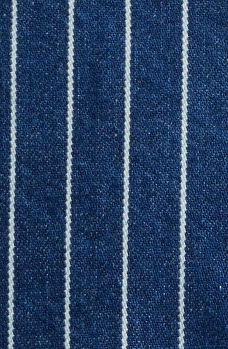 Service Works Pinstripe Organic Cotton Denim Utility Jacket, Alternate, color, Indigo