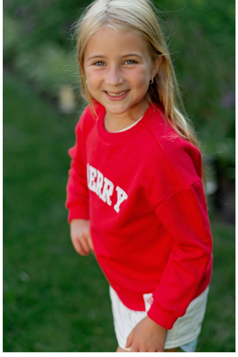 Merry Sweatshirt, Alternate, color, Red