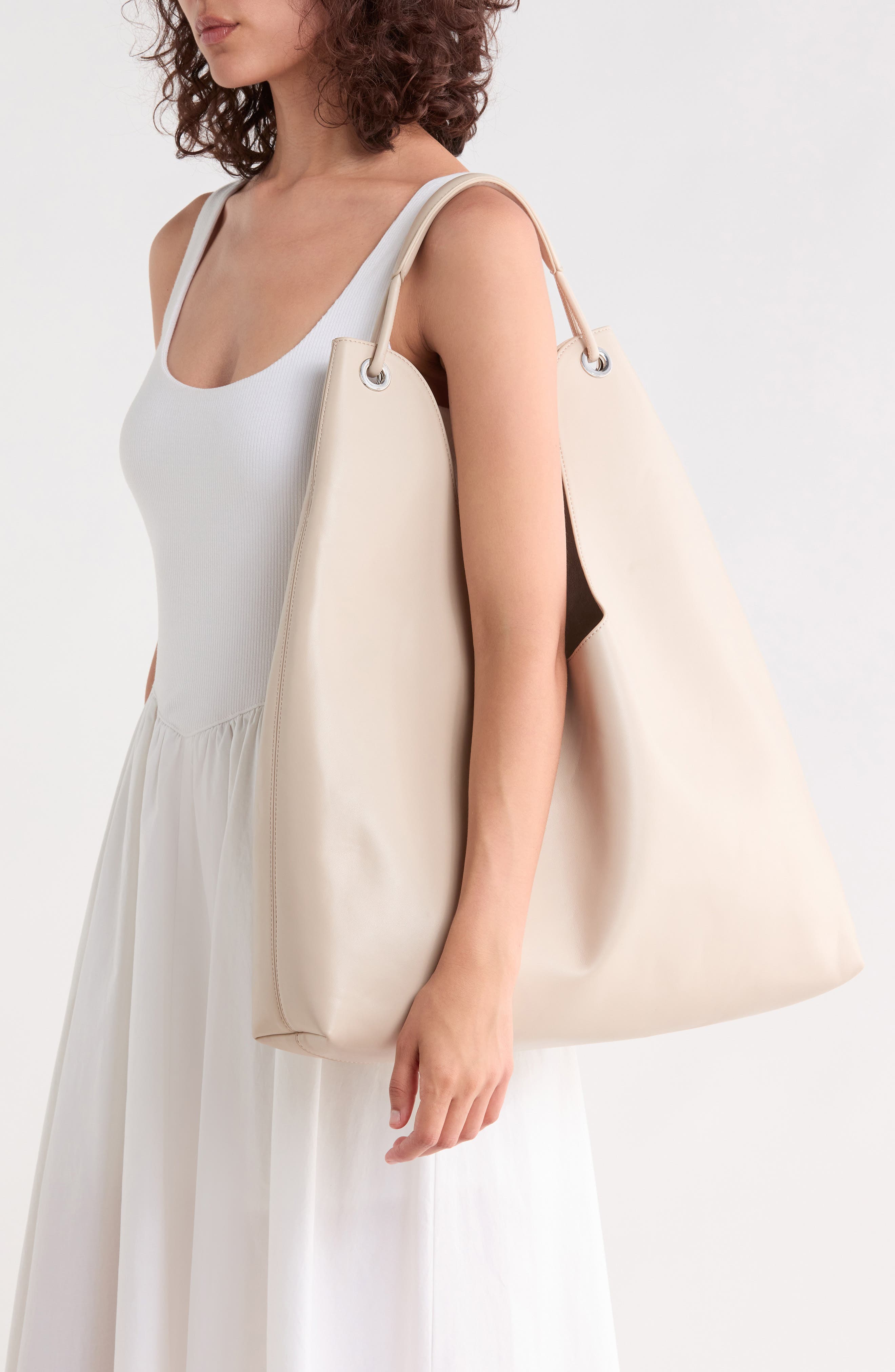 Soft Slouchy Hobo Bag, Alternate, color, ALMOND
