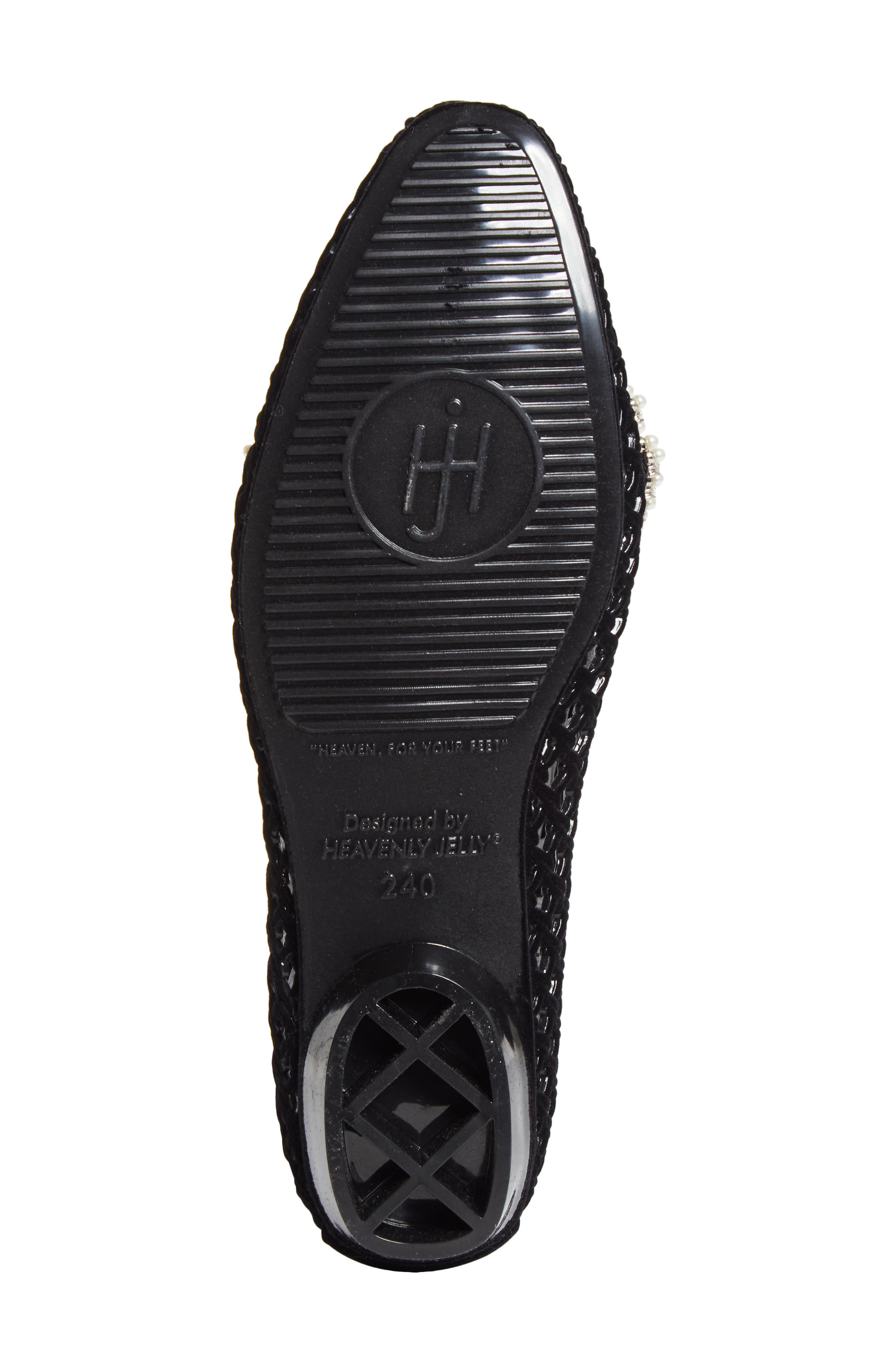 Plush Jelly Ballet Flat, Alternate, color, BLACK