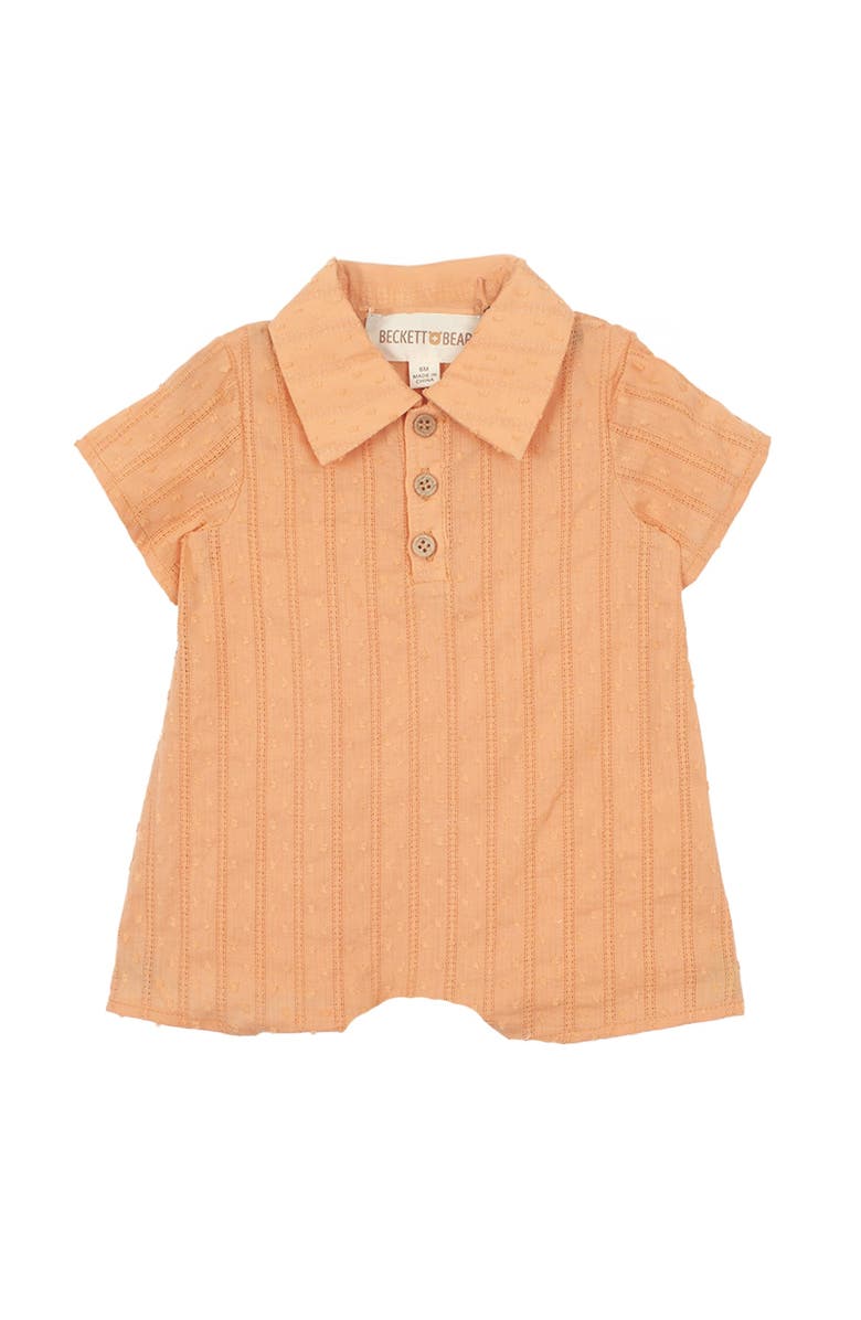 Isobella & Chloe Clementine Baby Romper, Main, color, Orange