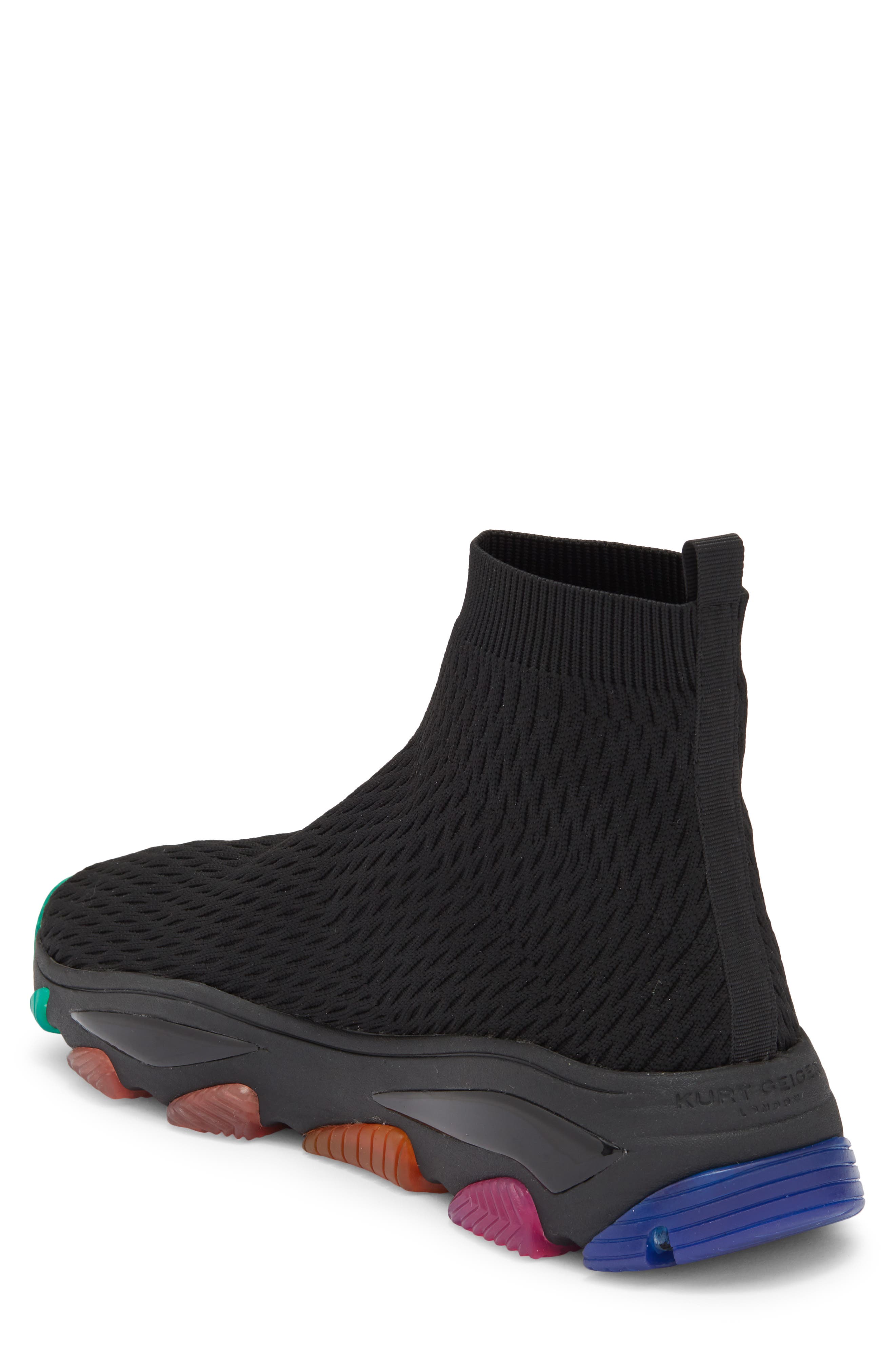 Kurt Geiger London Lettie Sock Sneaker, Alternate, color, Black/ Combo