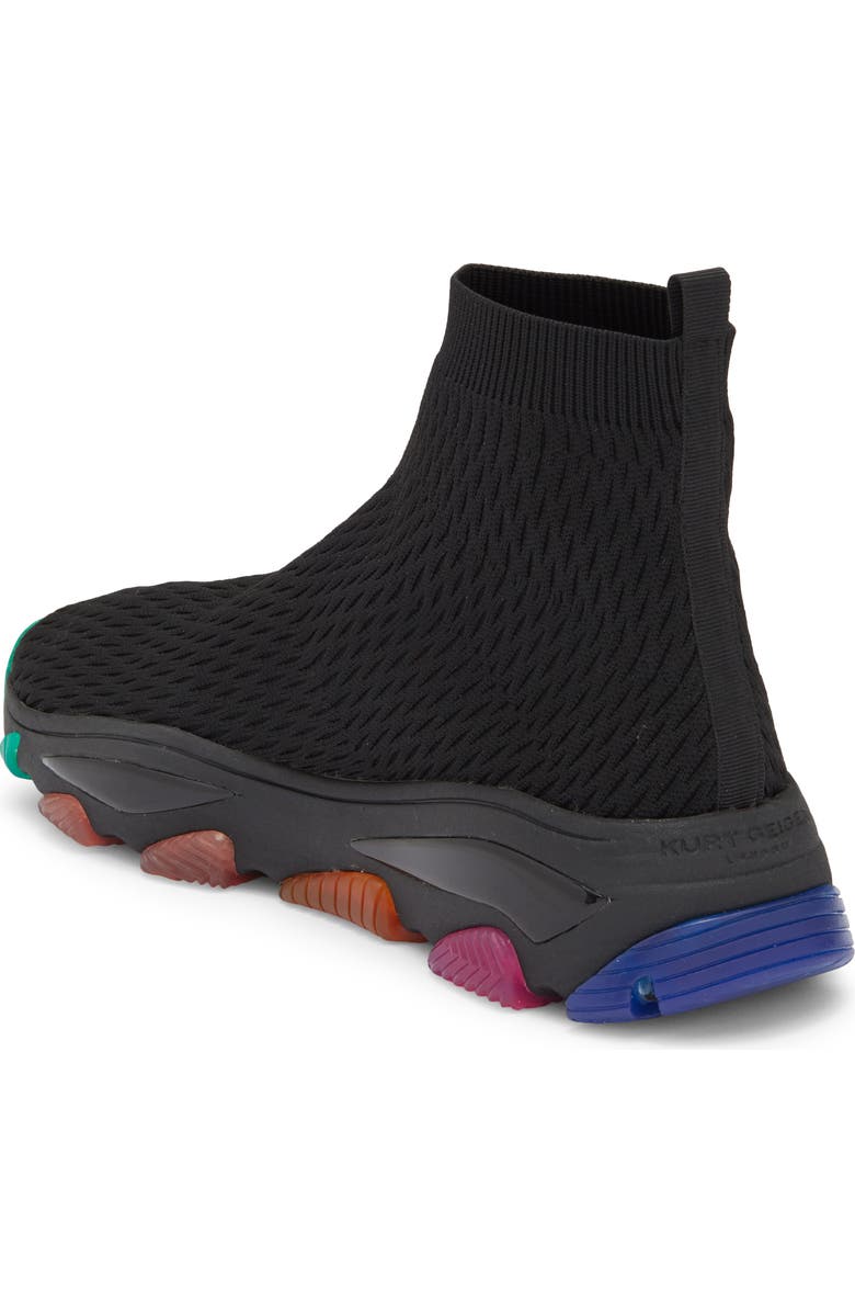 Kurt Geiger London Lettie Sock Sneaker, Alternate, color, Black/ Combo