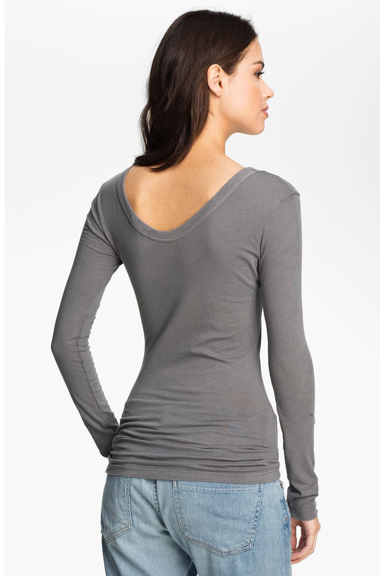 'Ballet' Long Sleeve Tee, Alternate, color, SILVER FOX PIGMENT