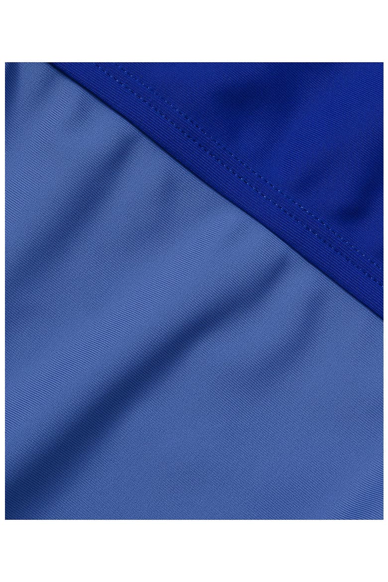 Girls Wrap Seersucker One Piece Swimsuit, Alternate, color, Dark Blue Colorblock