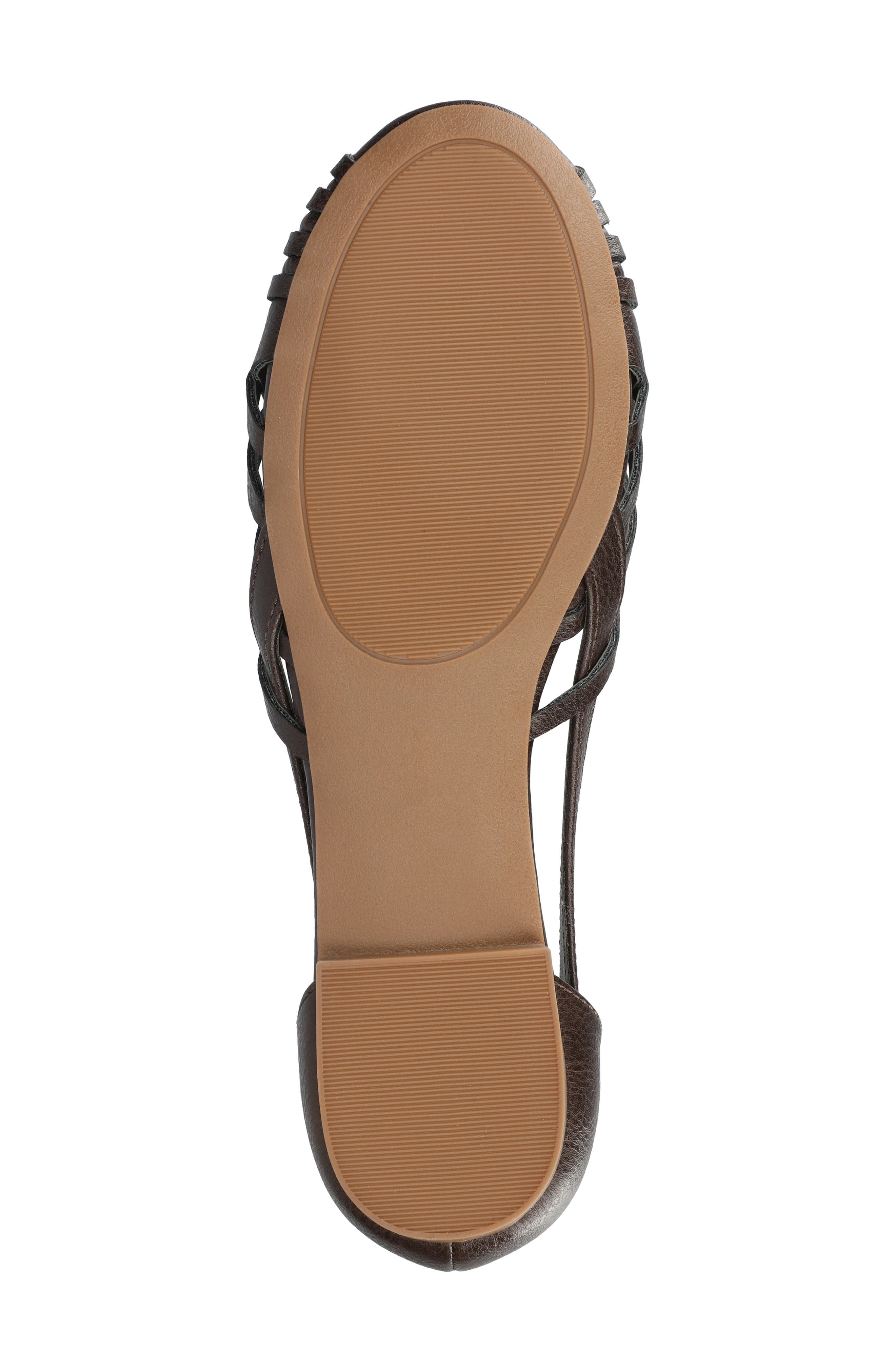 JOURNEE Ekko Weave Flat, Alternate, color, BROWN