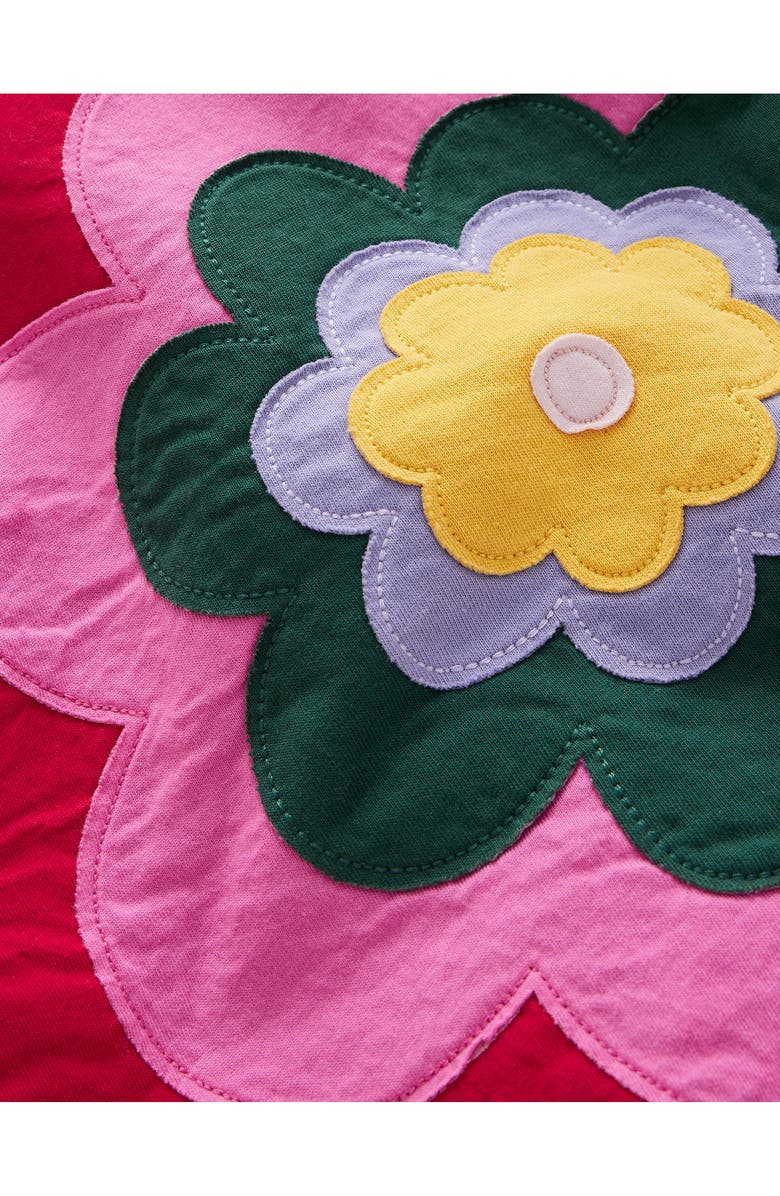 Mini Boden Kids' Floral Appliqué Graphic Sweatshirt, Alternate, color,