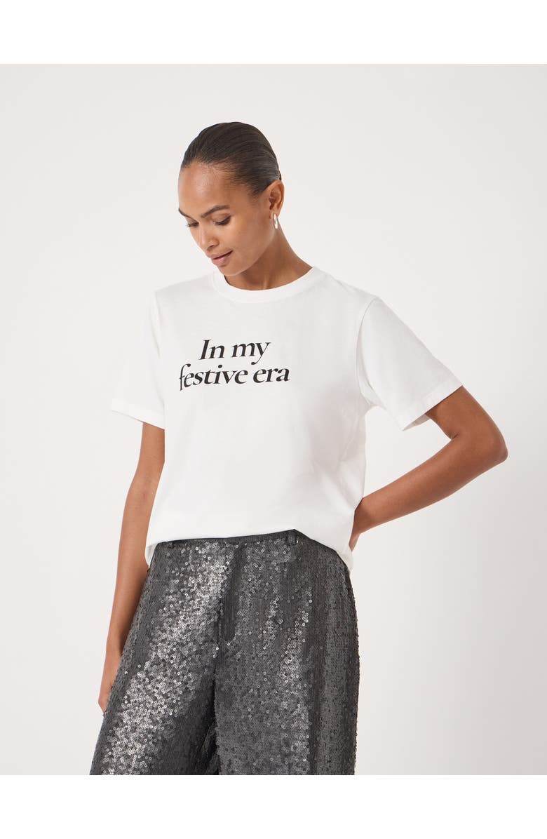 Hush In My Festive Era Graphic T-Shirt, Main, color, Ecru