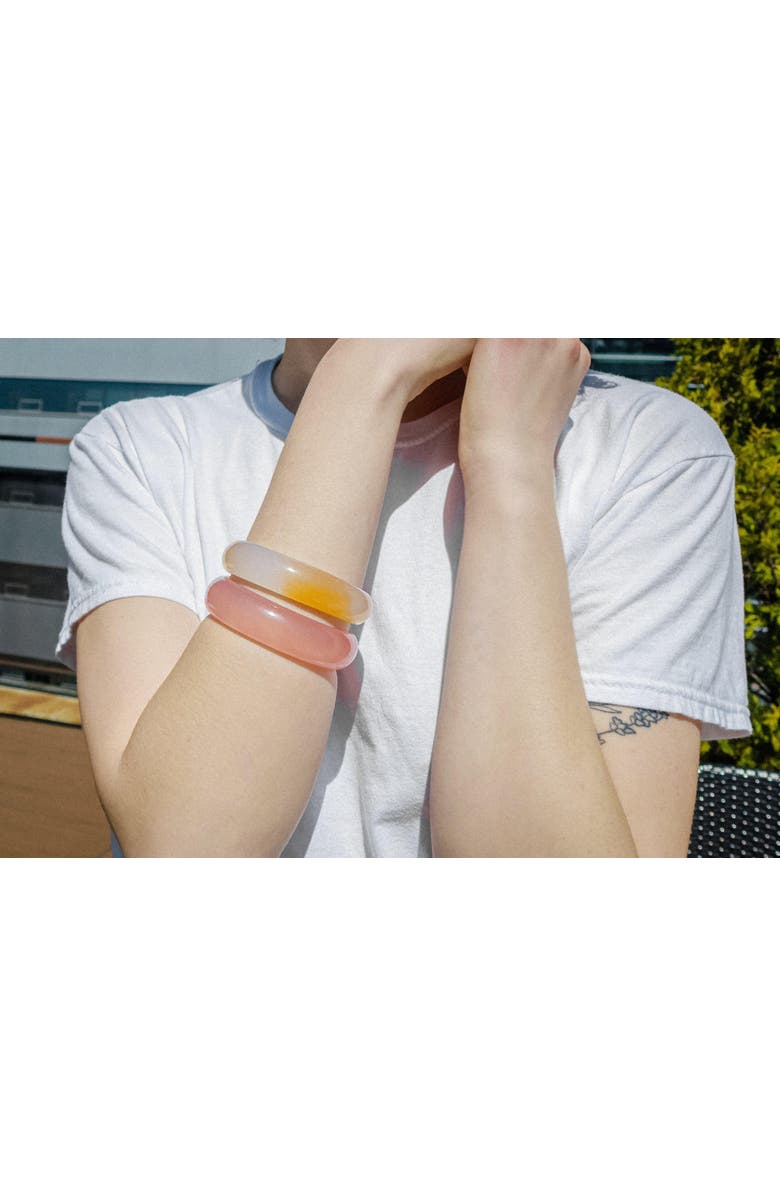 seree Silk Collection Blush Pink Jade Stone Bangle, Alternate, color, Pink