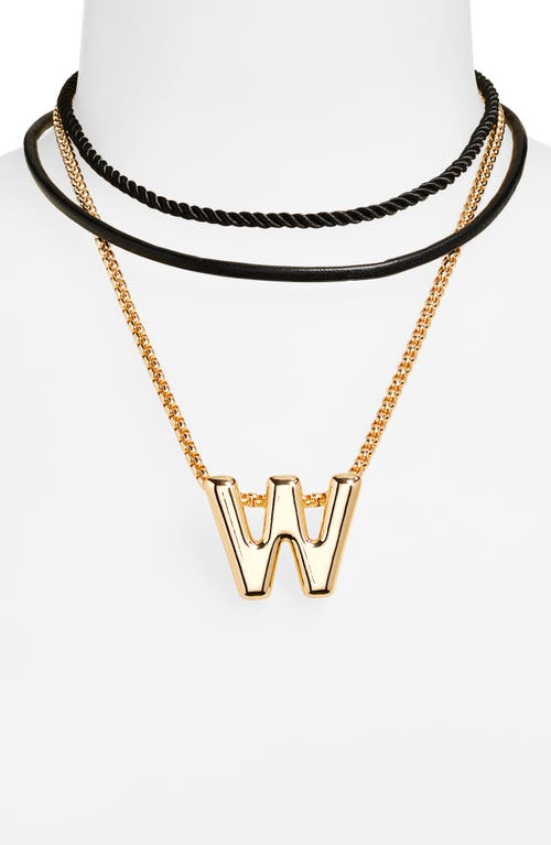 Open Edit Set Of 3 Interchangeable Initial Pendant Necklaces
