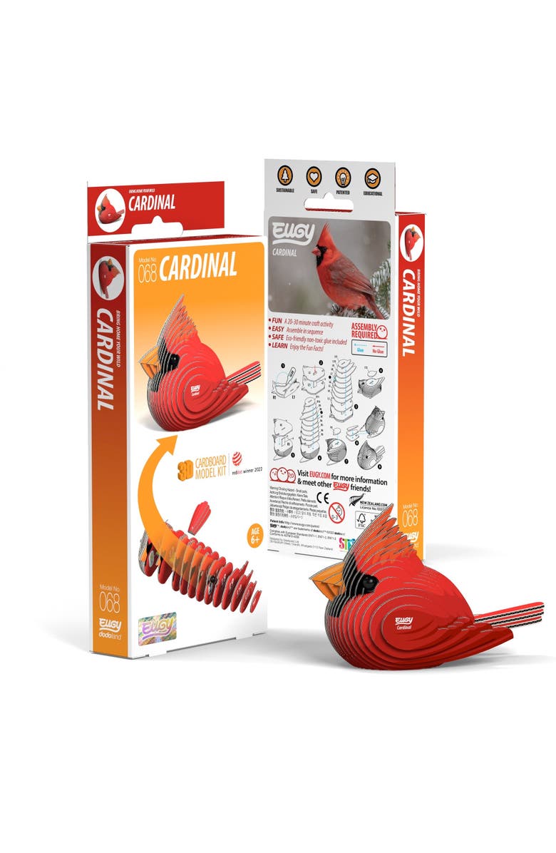 Eugy Puzzles Cardinal 3D Puzzle, Main, color, NO COLOR