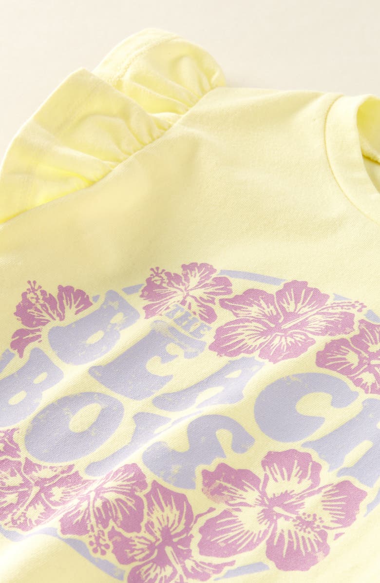 Tucker + Tate Kids' Flutter Sleeve Cotton Graphic T-Shirt, Alternate, color, Yellow Candle Beach Boys