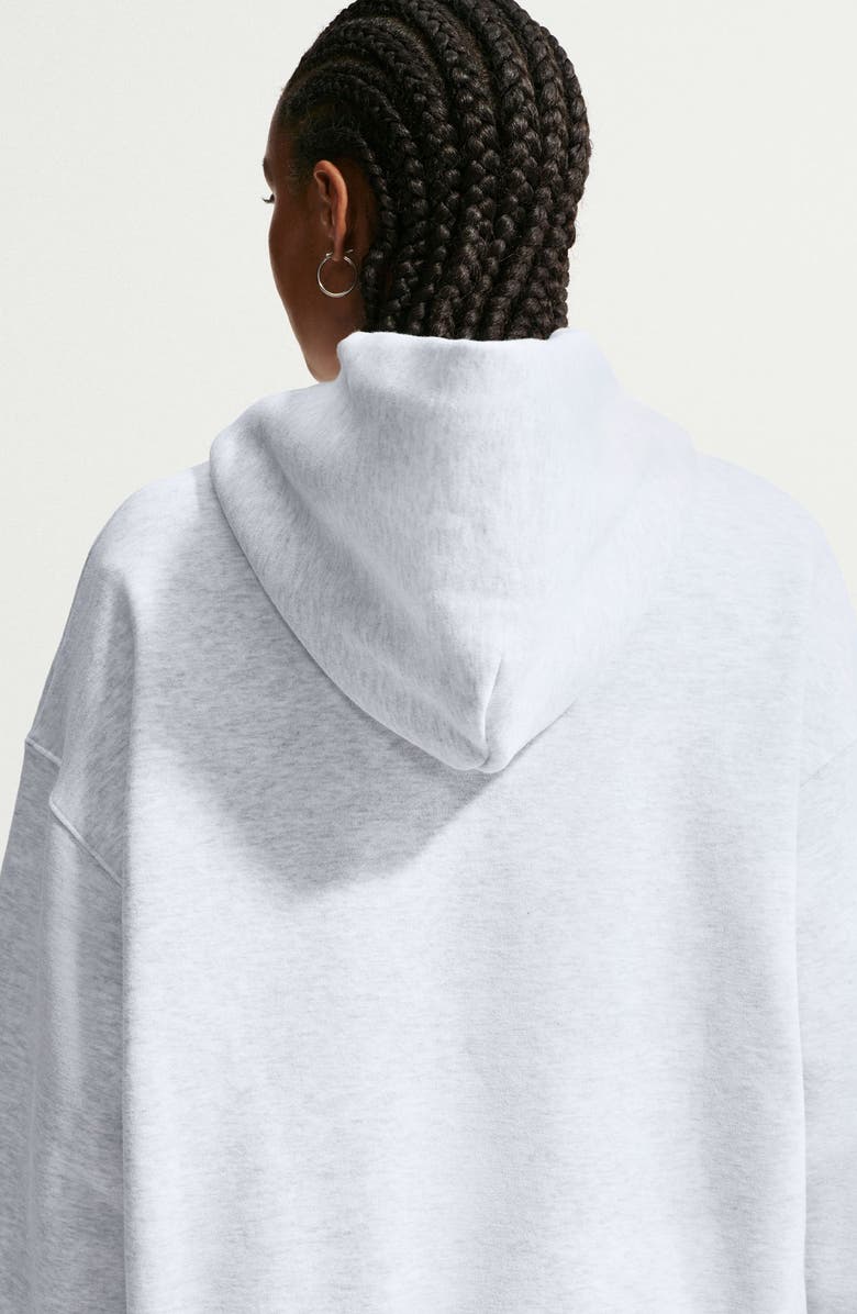 Nike Oversized Pullover Hoodie, Alternate, color, Heather Grey/ Black