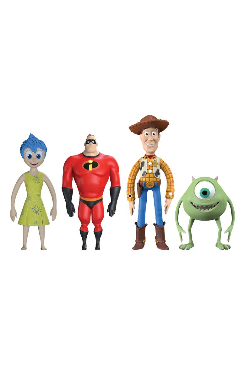 FleXfigs Pixar 4 Character Pack Articulated Action Figures, Main, color, Multicolored