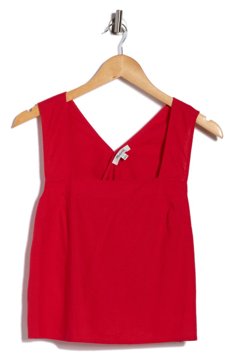 Irene Linen Blend Top, Alternate, color, CHERRY