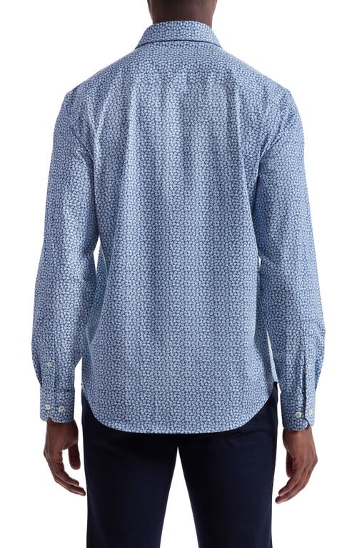Bugatchi James Ooohcotton® Floral Button-up Shirt In Blue
