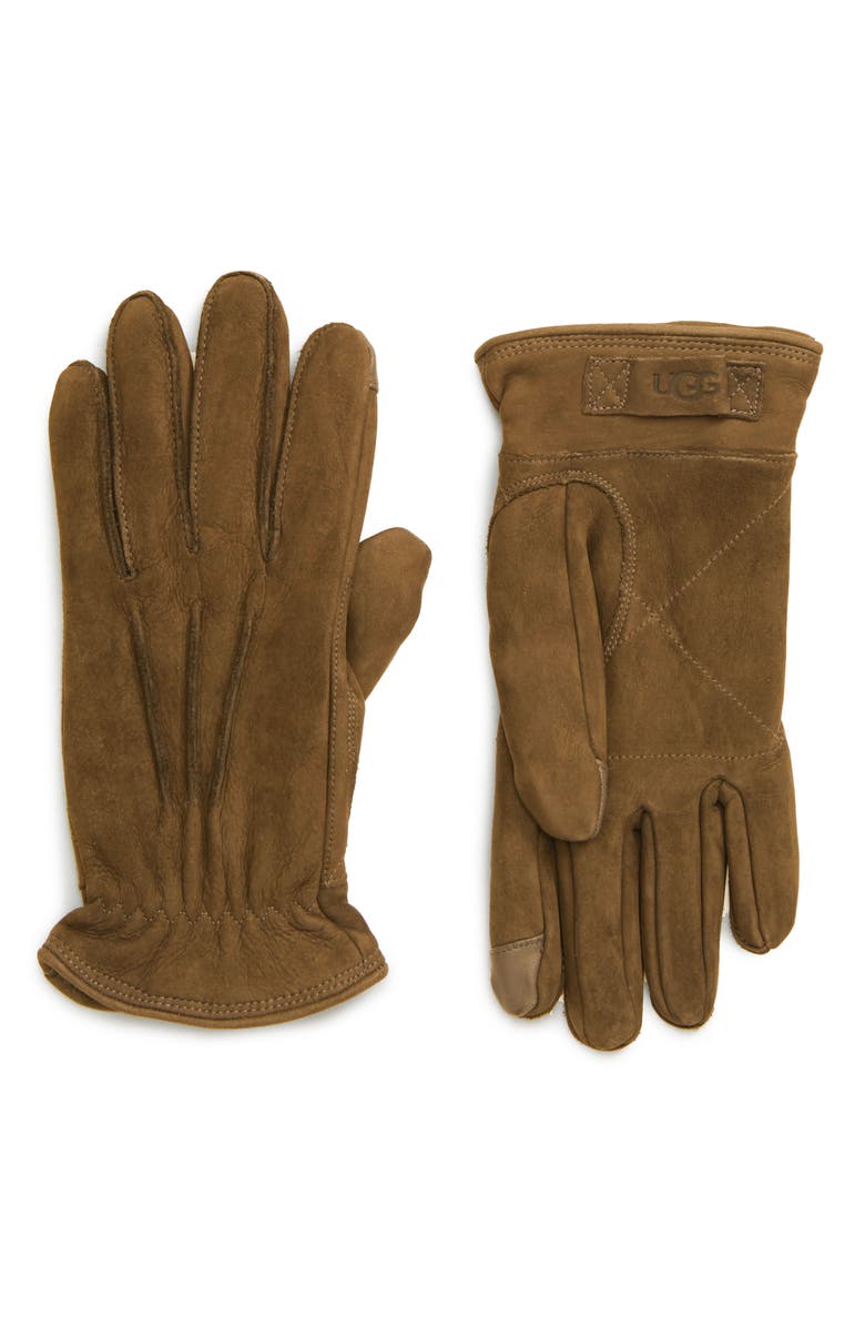 UGG® Three-Point Leather Tech Gloves | Nordstrom