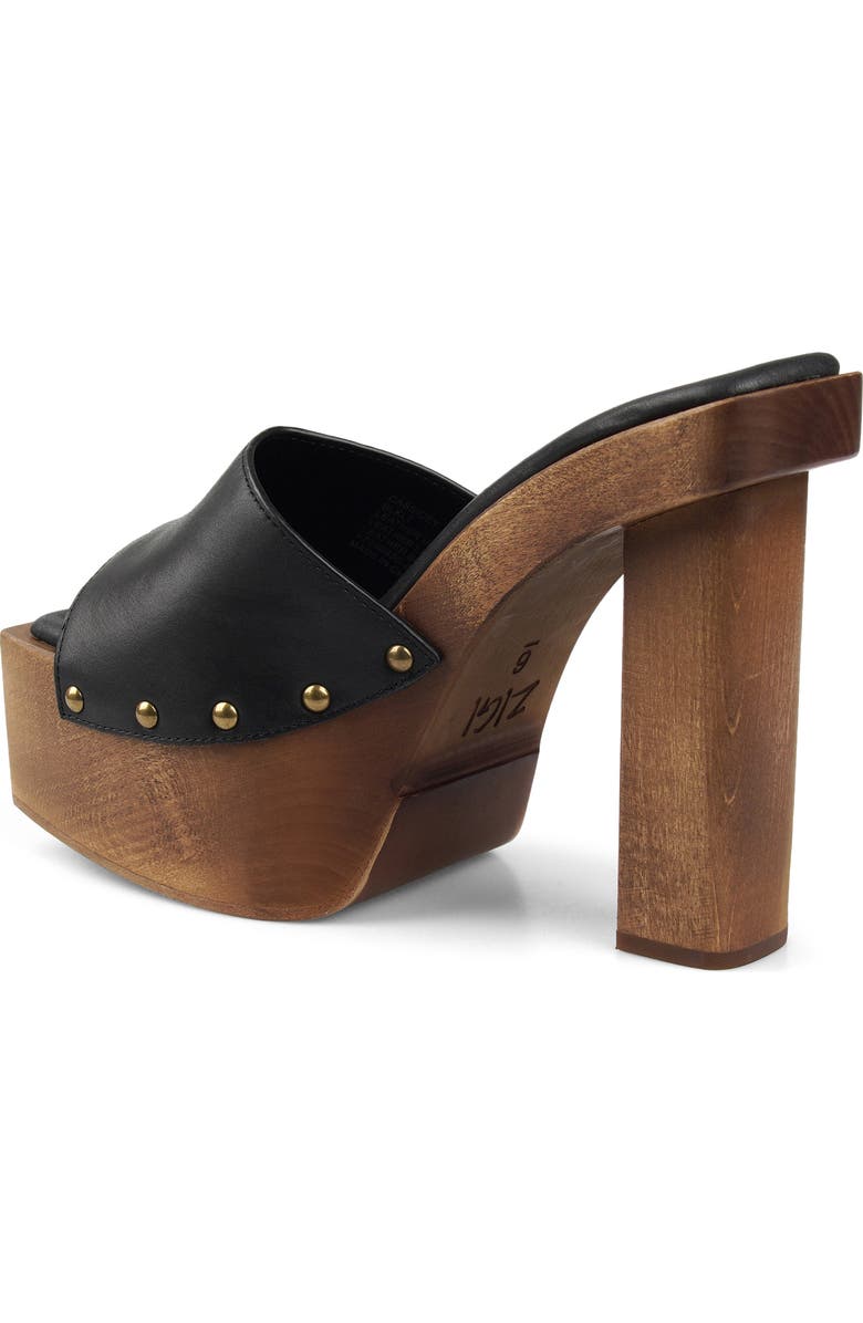 ZIGI Cassidey Leather Platform Slide Sandal, Alternate, color, Black Leather