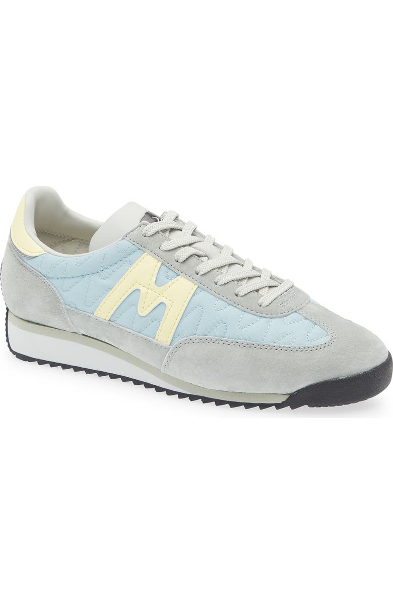 Karhu Gender Inclusive Mestari Sneaker, Main, color, Aqua Gray / Wax Yellow