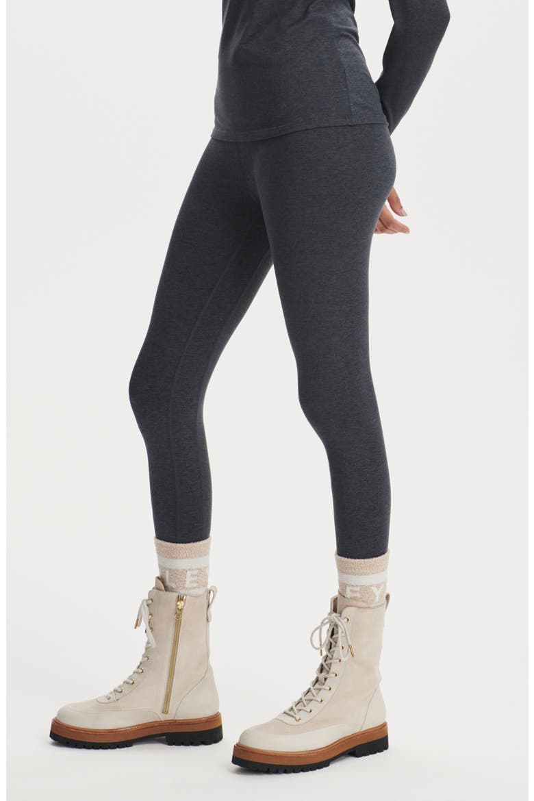 Always Warm Super High Waist Base Layer Stirrup Leggings, Alternate, color, BLACK MARL