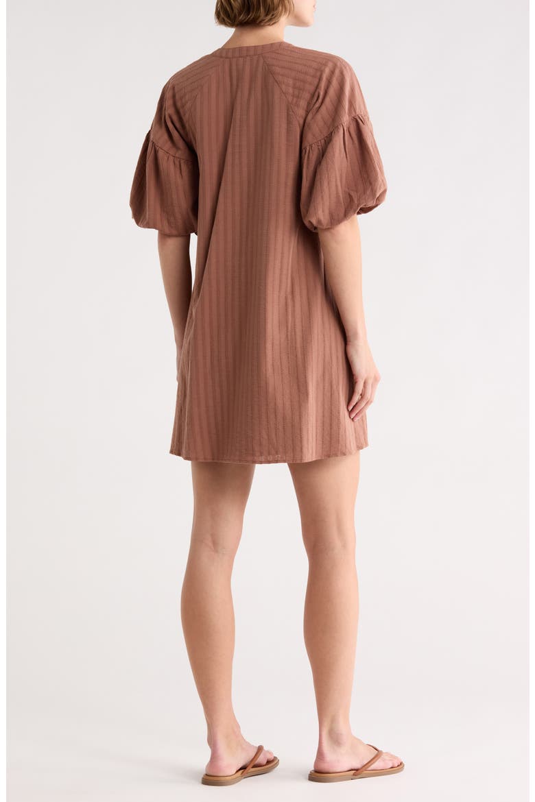 Bubble Sleeve Shift Minidress, Alternate, color, CLOVE