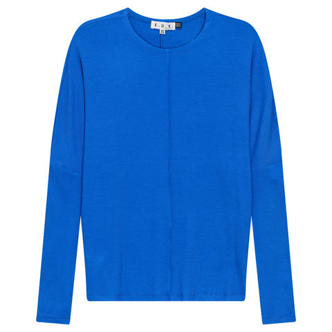 Knit Crew Neck Center Seam Dolman Sleeve Top