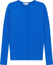 E.U.X. Exclusive Knit Crew Neck Center Seam Dolman Sleeve Top