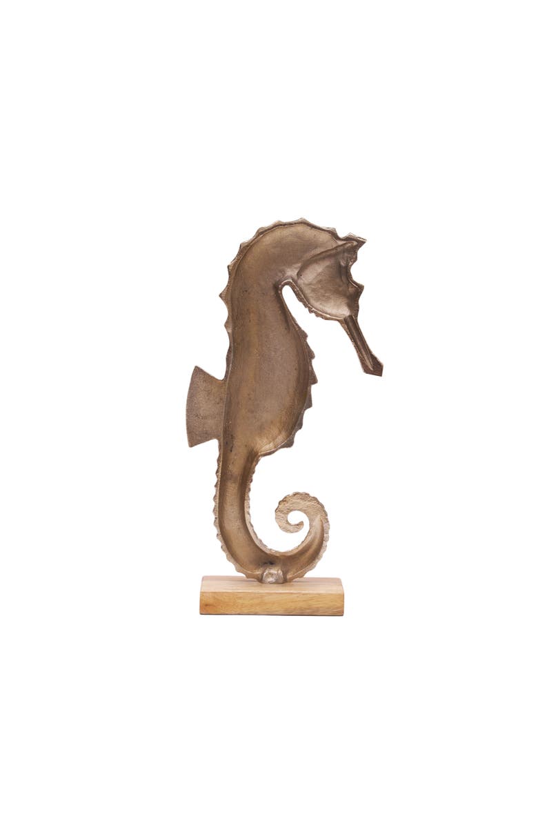 Gallerie II Metal Solid Sea Horse Decorative Figurine, Alternate, color, Gold