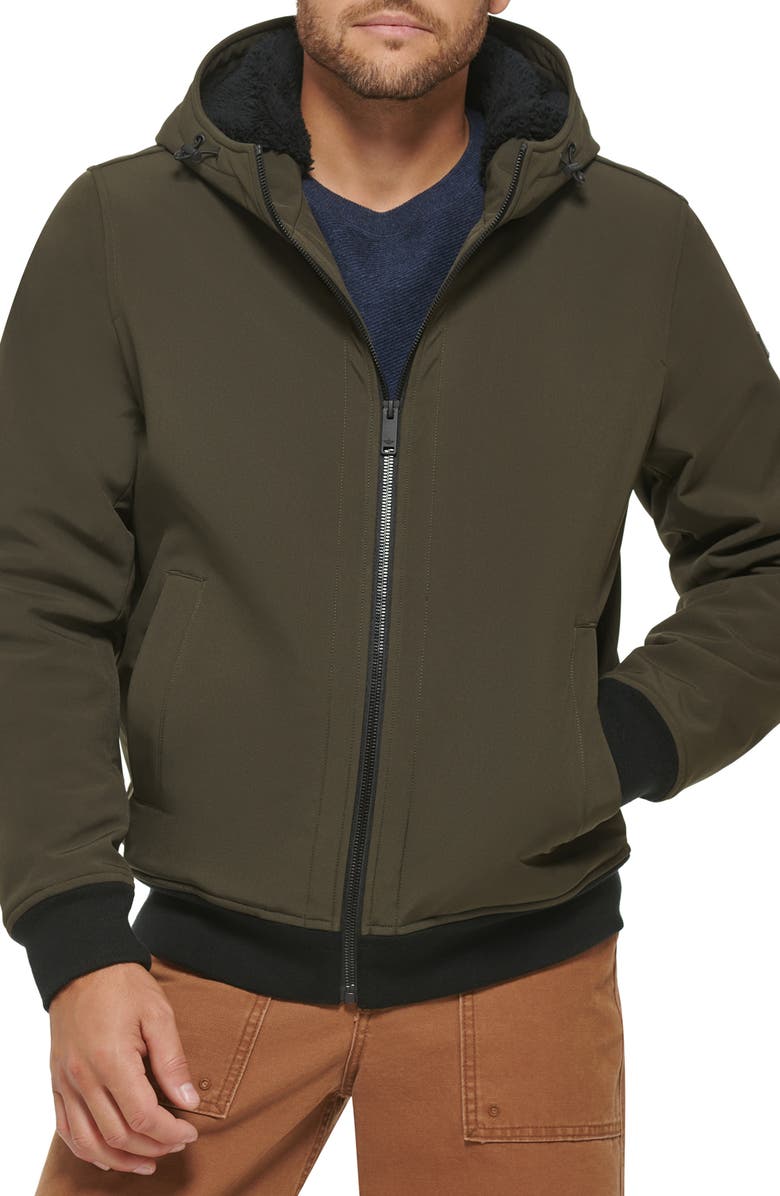 Dockers<sup>®</sup> Softshell Faux Shearling Lined Hoodie, Main, color,