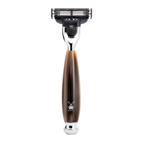 Vivo Brown Horn Mach-3 Razor