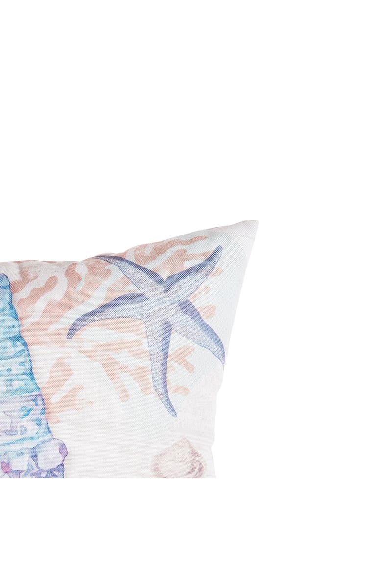 Blue Conch Shell Seashell Indoor/Outdoor Accent Throw Pillow, 18" x 18", Alternate, color, Blue